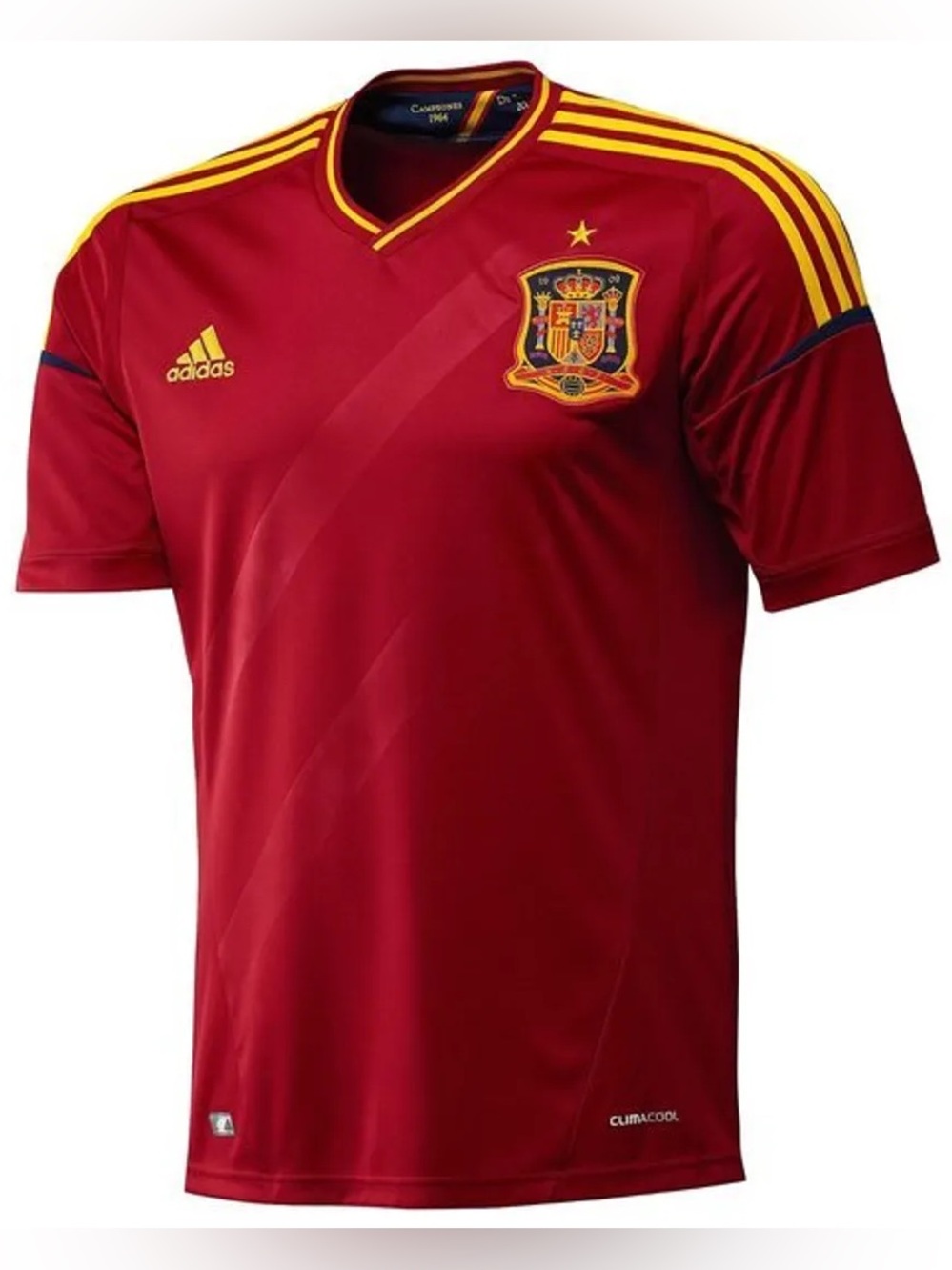 Spain National Team Euro 2012 Home Soccer Jersey Adult XS YXL Authentic Adidas